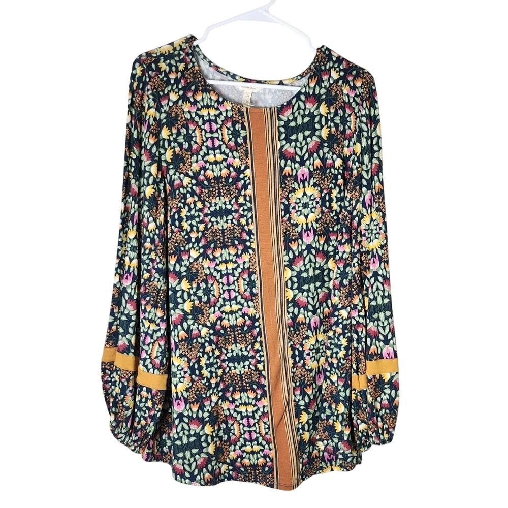 Matilda Jane‎ Tunic Top Size Medium At The Pumpkin Patch Boho Floral Long Sleeve